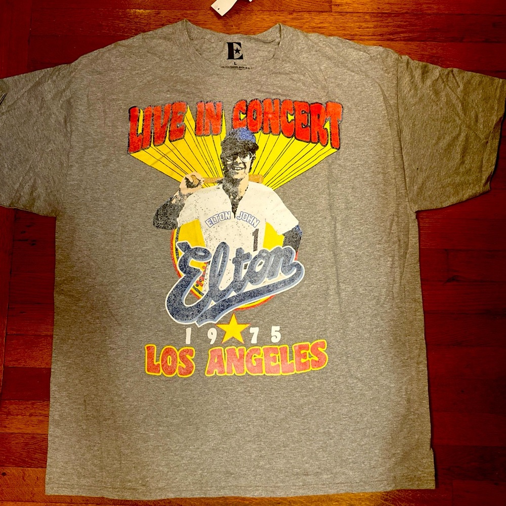 Elton John Urban Outfitters T-Shirt Size L Los Angeles Vintage Style 1975
